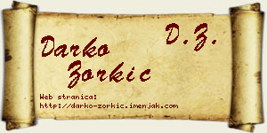 Darko Zorkić vizit kartica